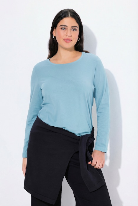 Shirt, Slim, Rundhalsausschnitt, Langarm