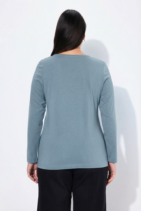 Shirt, Slim, Rundhalsausschnitt, Langarm