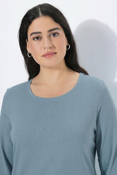 Shirt, Slim, Rundhalsausschnitt, Langarm