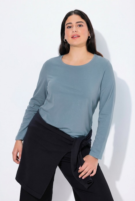 Shirt, Slim, Rundhalsausschnitt, Langarm