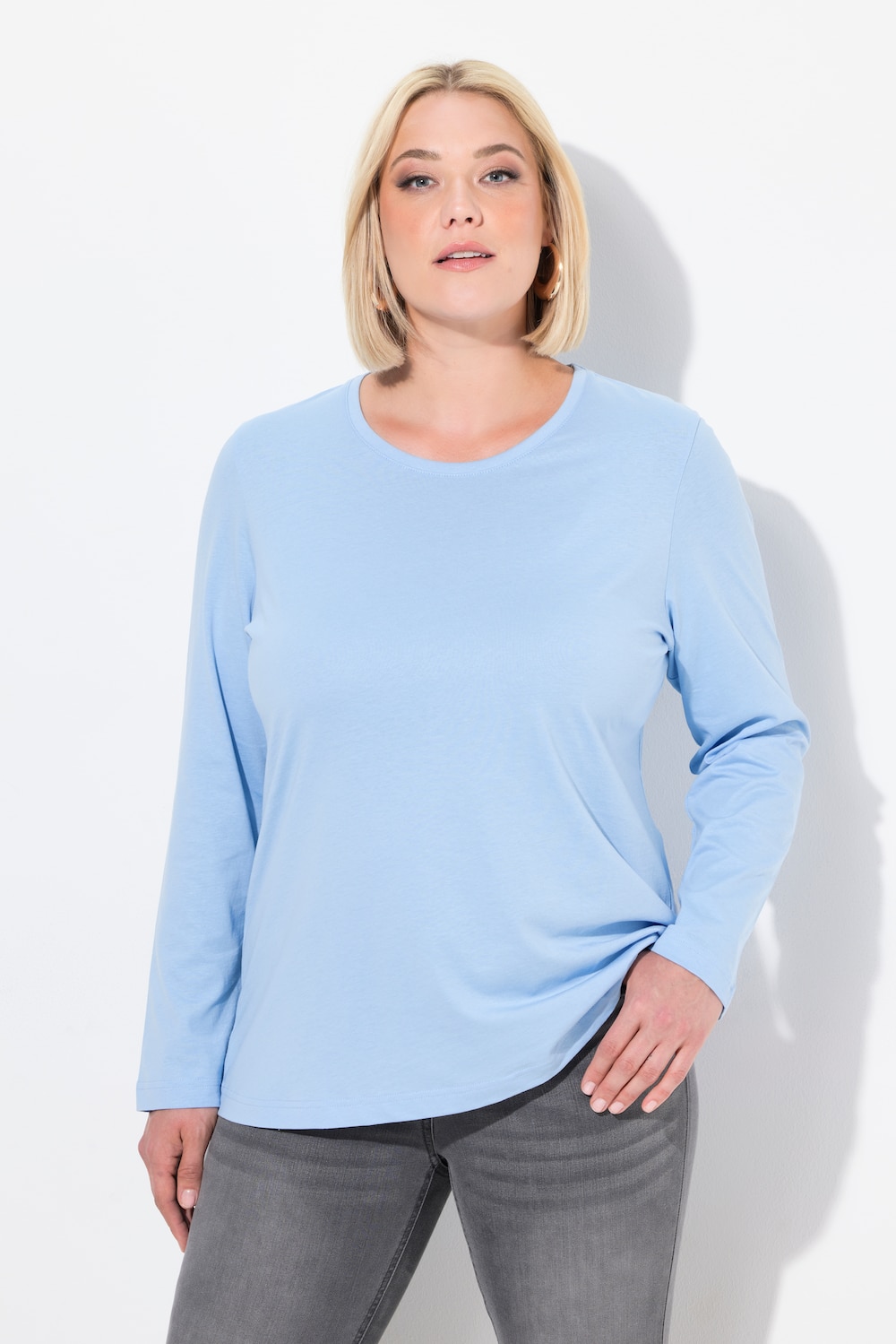 Große Größen Shirt, Damen, blau, Größe: 50/52, Baumwolle, Ulla Popken