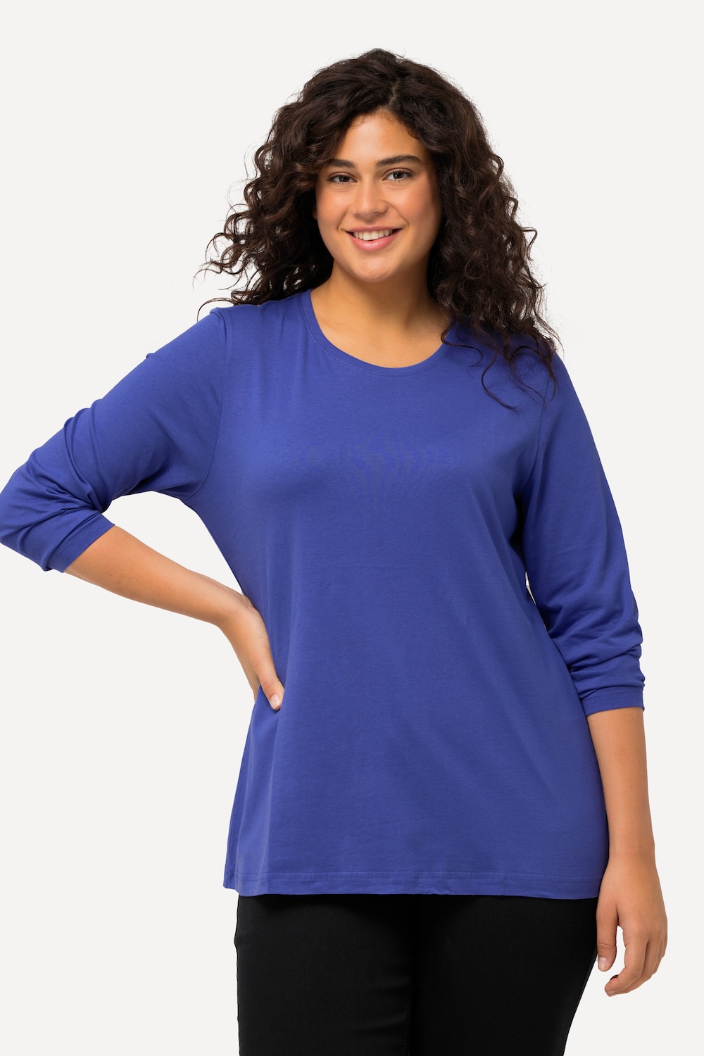 Grote Maten Shirt, Dames, blauw, Maat: 42/44, Ulla Popken