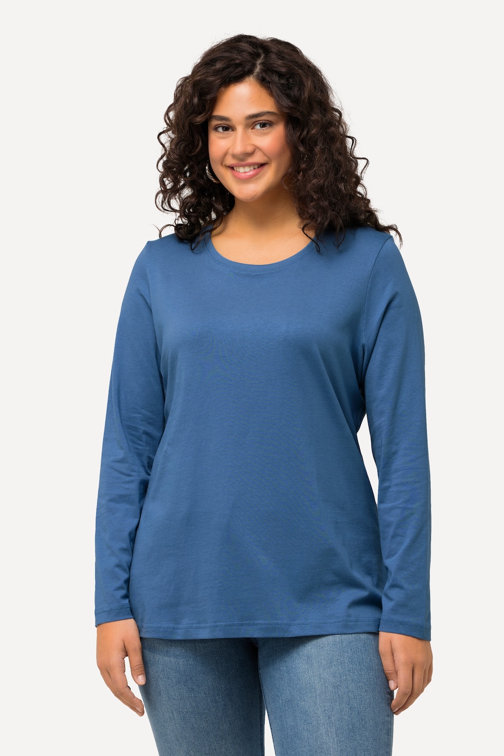 Große Größen Shirt, Damen, blau, Größe: 50/52, Baumwolle, Ulla Popken