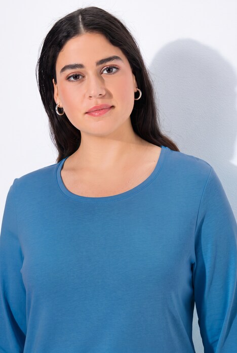 Shirt, Slim, Rundhalsausschnitt, Langarm