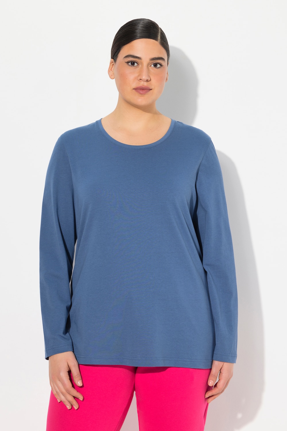 Große Größen Shirt, Damen, blau, Größe: 50/52, Baumwolle, Ulla Popken