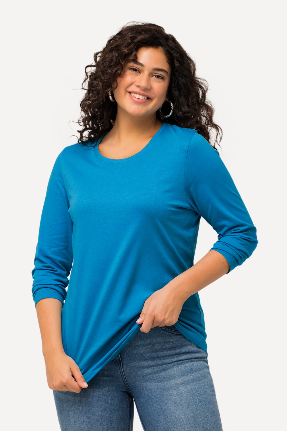 Grote Maten Shirt, Dames, turquoise, Maat: 46/48, Ulla Popken