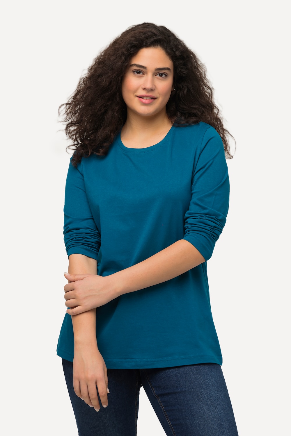 Grote Maten Shirt, Dames, blauw, Maat: 42/44, Ulla Popken