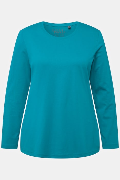 Basic Round Neck Long Sleeve Slim Fit Cotton Tee | T-Shirts | Knit Tops ...