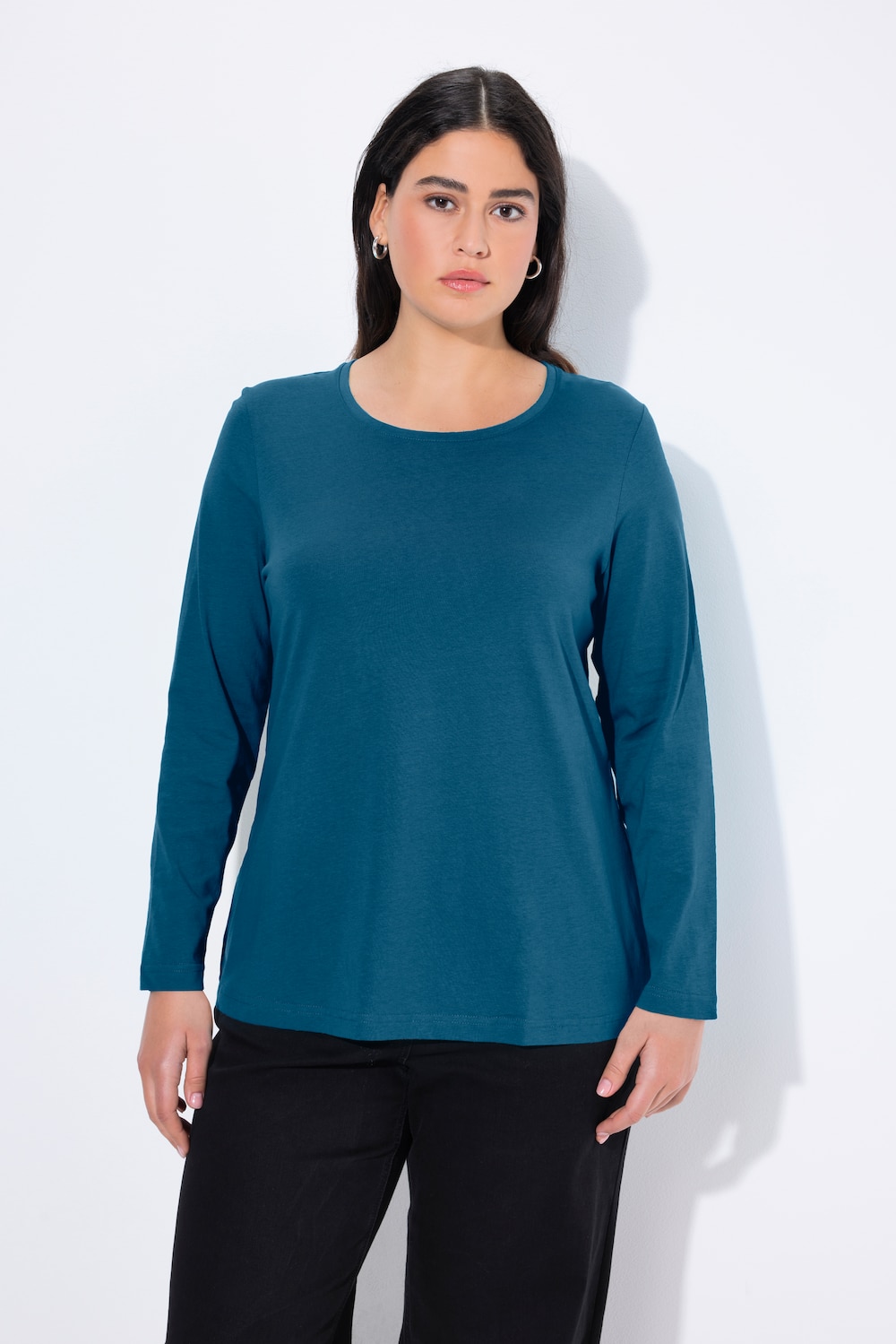 Große Größen Shirt, Damen, blau, Größe: 46/48, Baumwolle, Ulla Popken