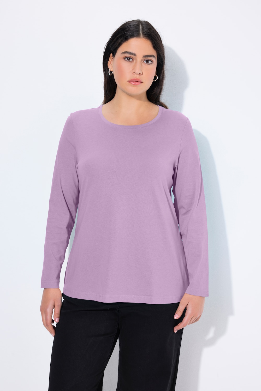 Große Größen Shirt, Damen, lila, Größe: 46/48, Baumwolle, Ulla Popken