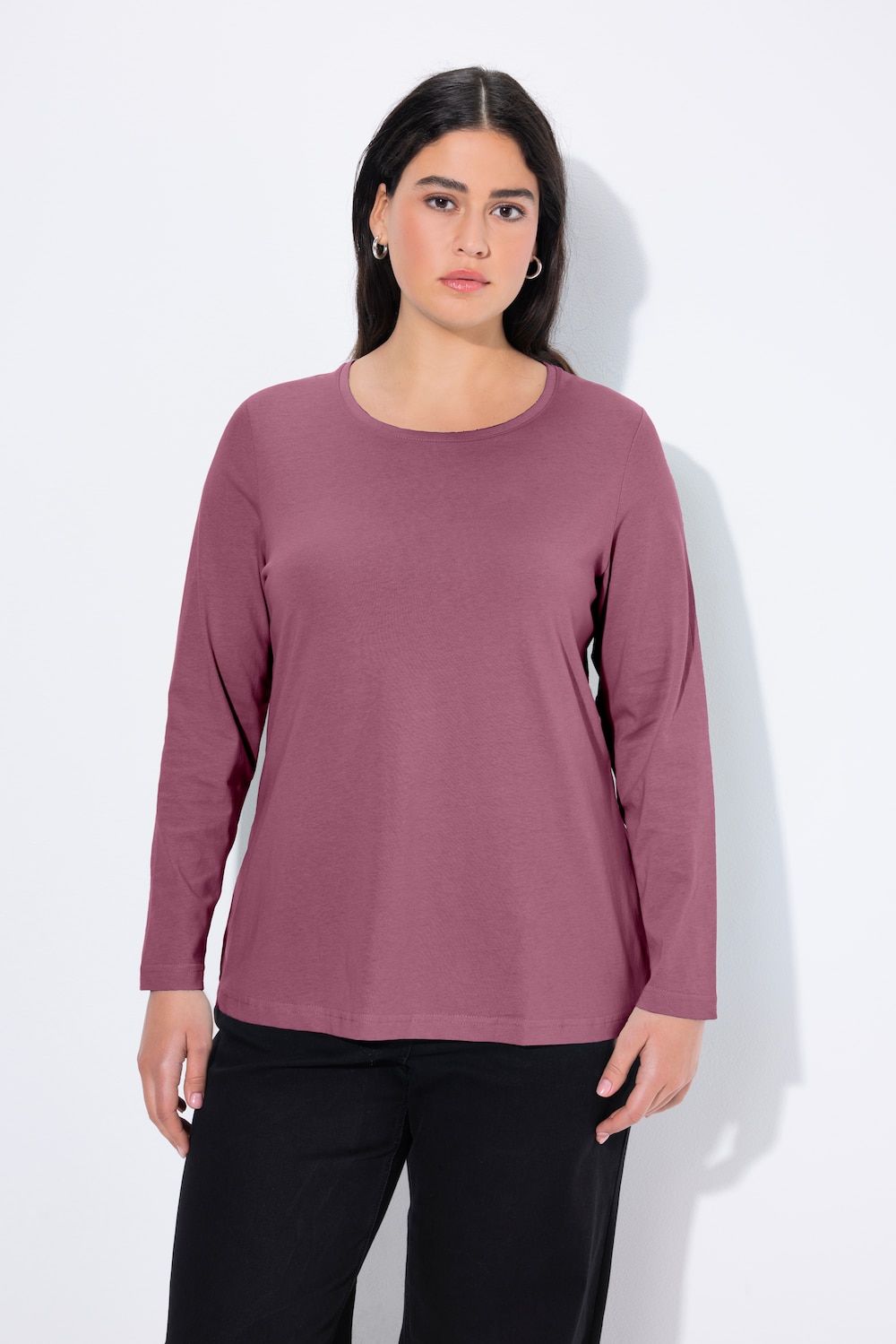 Große Größen Shirt, Damen, lila, Größe: 50/52, Baumwolle, Ulla Popken