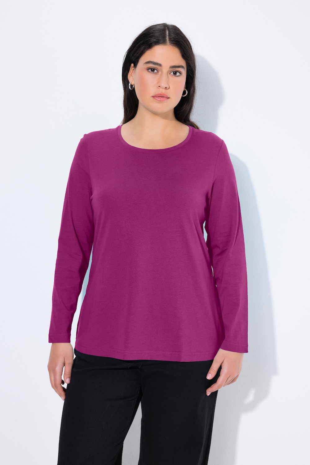 Große Größen Shirt, Damen, lila, Größe: 46/48, Baumwolle, Ulla Popken