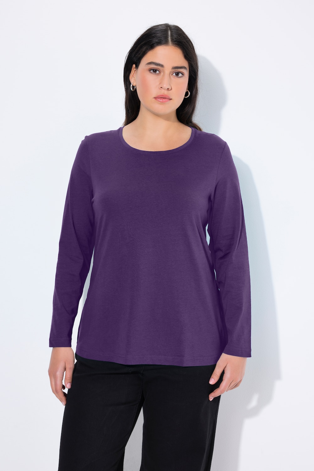 Große Größen Shirt, Damen, lila, Größe: 42/44, Baumwolle, Ulla Popken