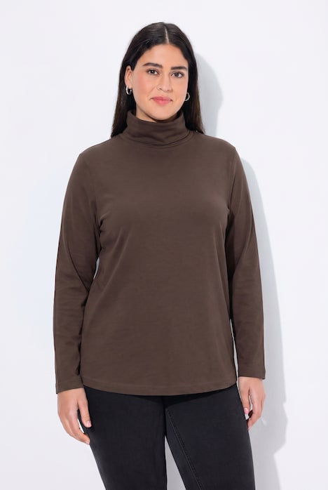 T-shirt coupe Slim Fit, manches longues et col roulé