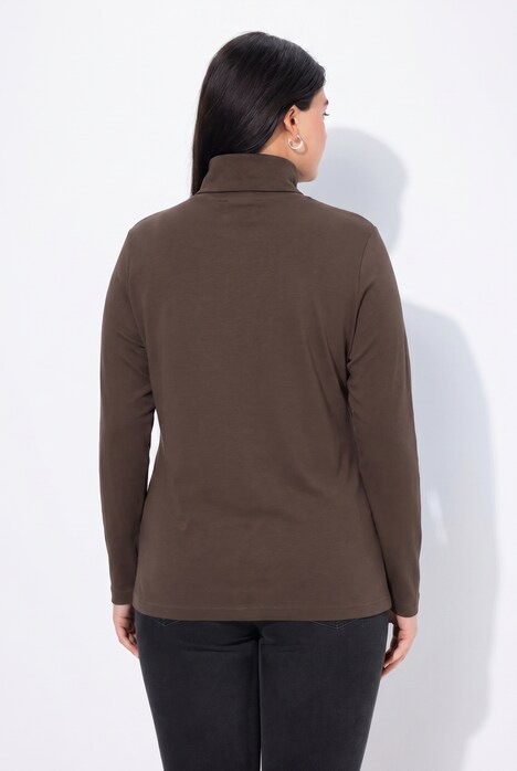 T-shirt coupe Slim Fit, manches longues et col roulé