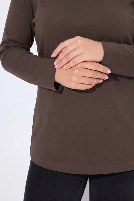 T-shirt coupe Slim Fit, manches longues et col roulé
