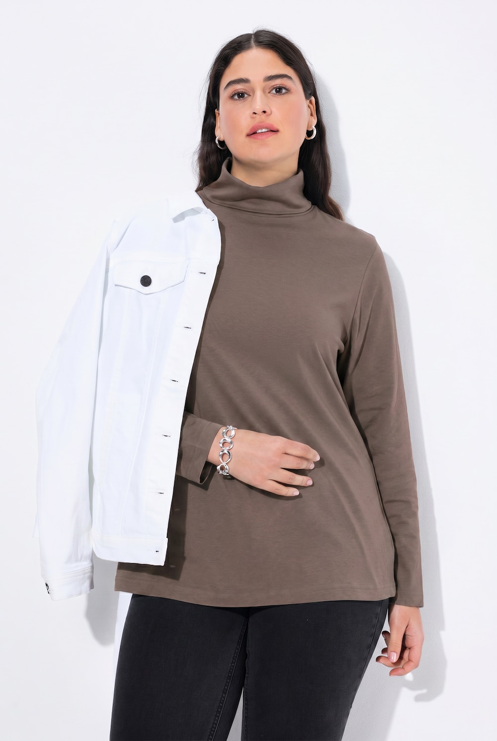 Shirt, Rollkragen, Slim, Langarm