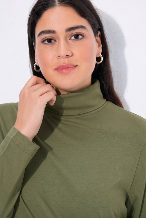 T-shirt coupe Slim Fit, manches longues et col roulé