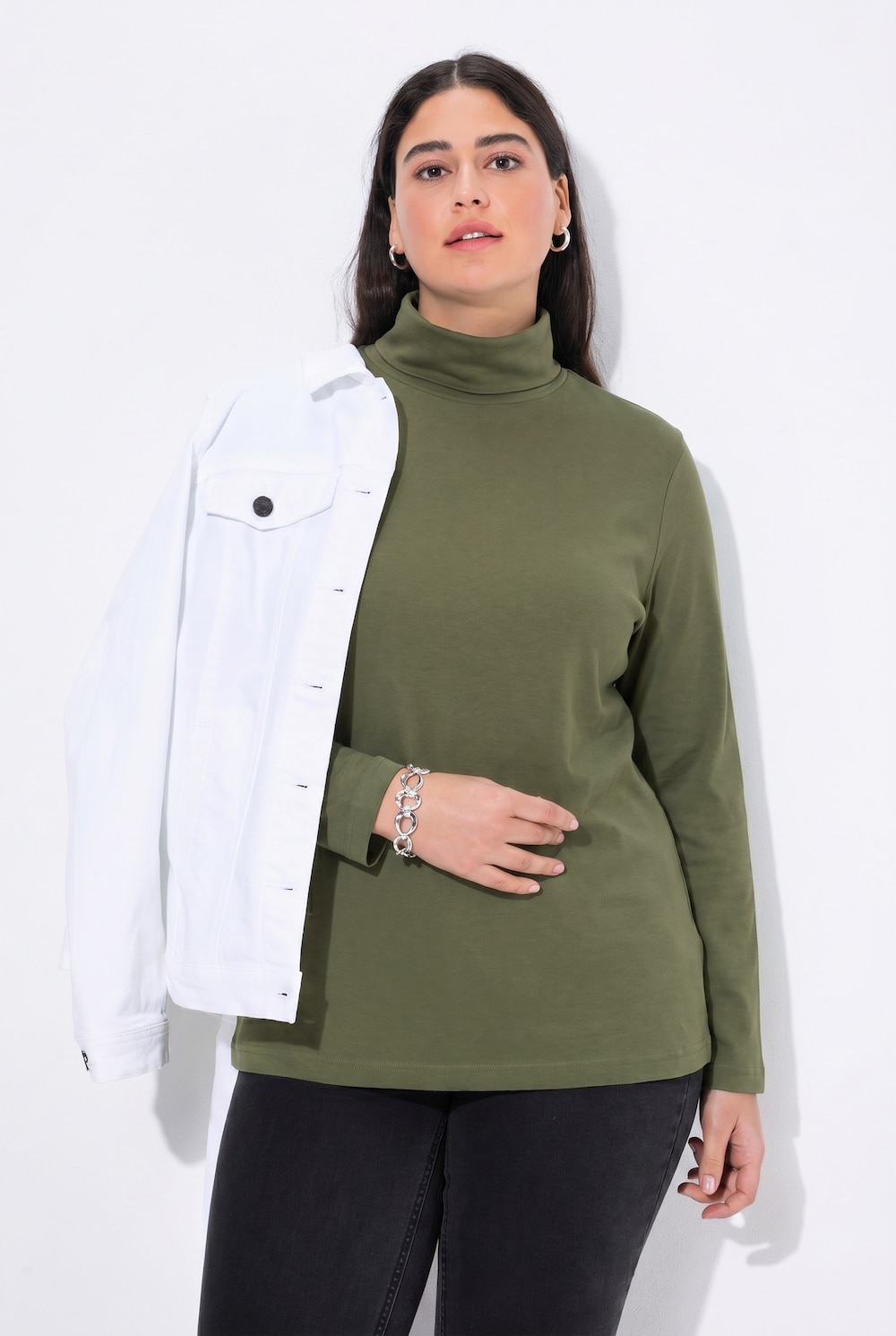 Shirt, Rollkragen, Slim, Langarm