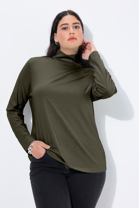 Shirt, Rollkragen, Slim, Langarm