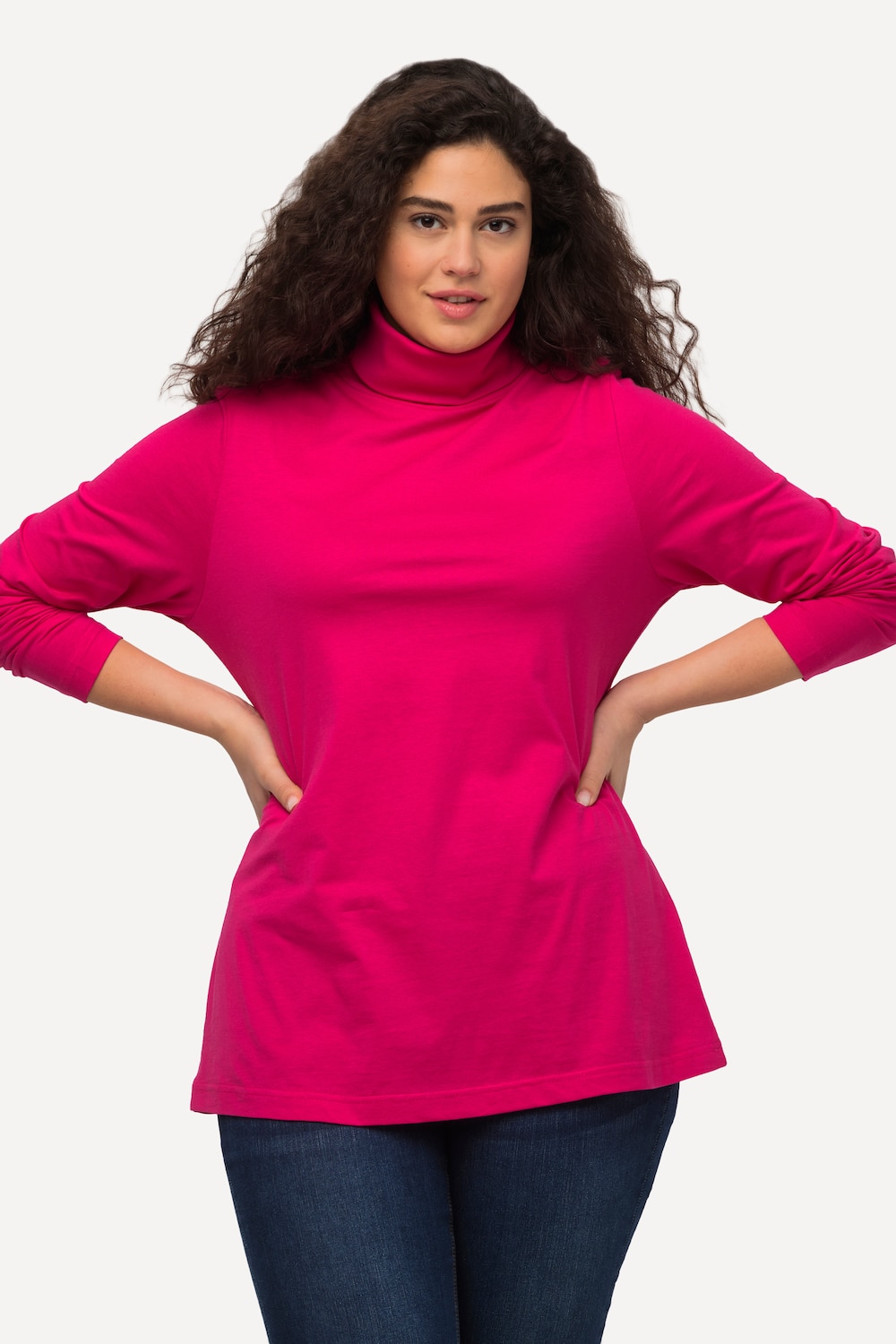 Grote Maten Shirt, Dames, roze, Maat: 46/48, Katoen, Ulla Popken