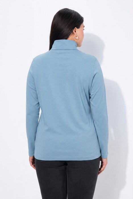 T-shirt coupe Slim Fit, manches longues et col roulé