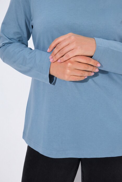 T-shirt coupe Slim Fit, manches longues et col roulé