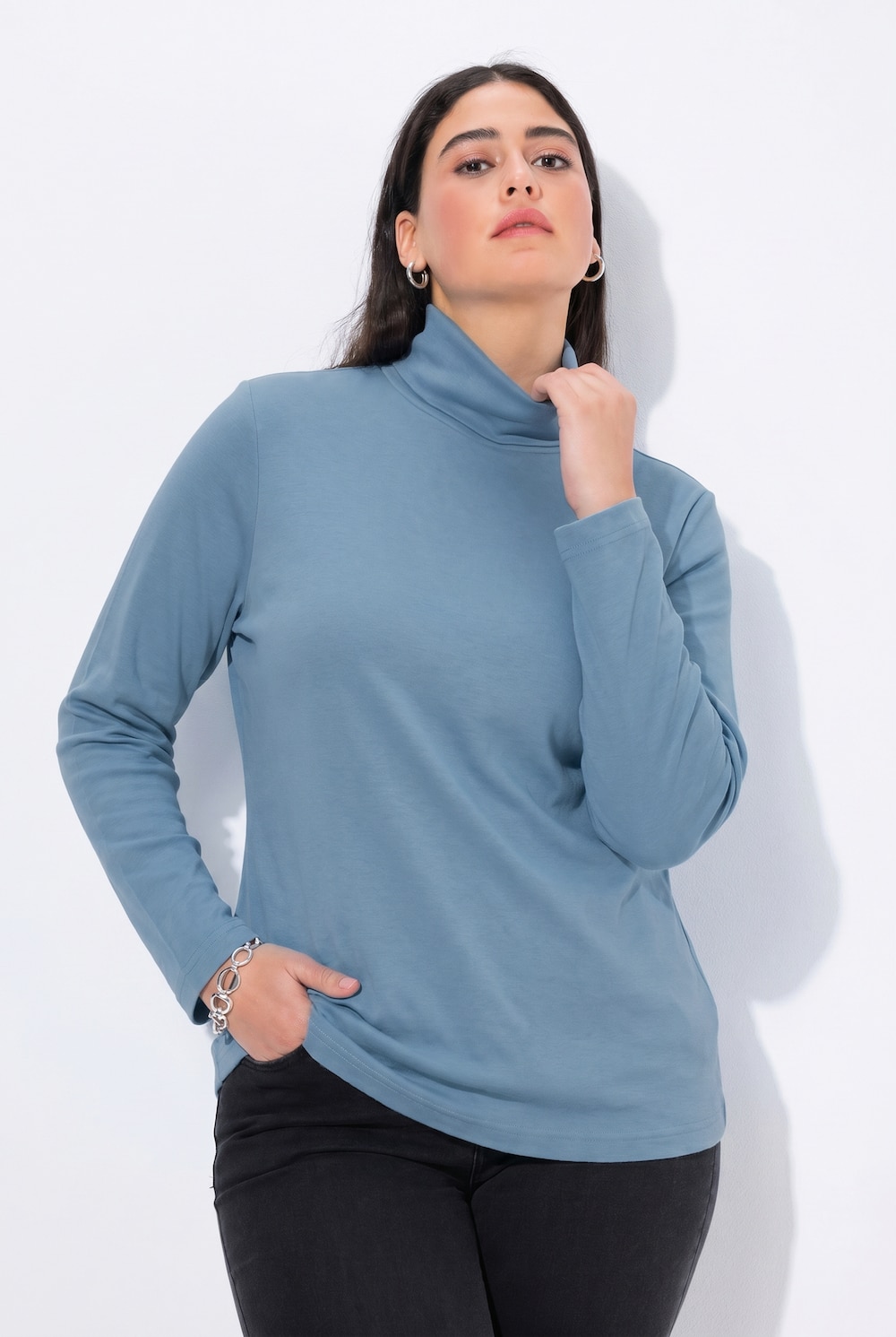 Shirt, Rollkragen, Slim, Langarm