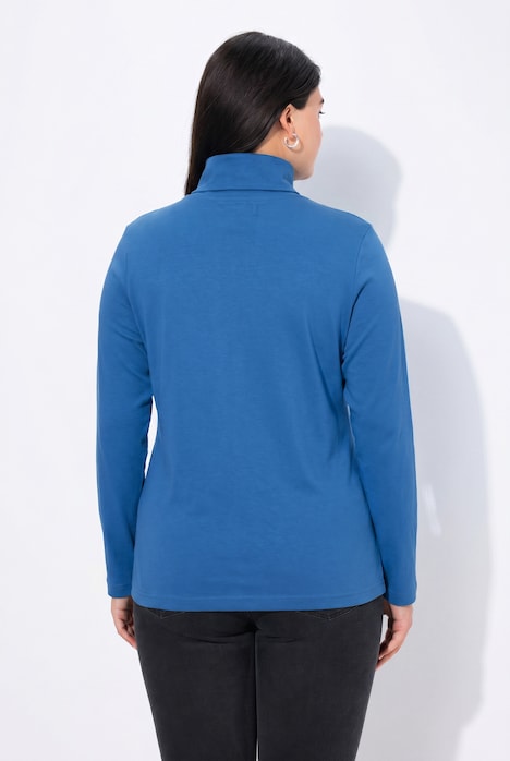 T-shirt coupe Slim Fit, manches longues et col roulé
