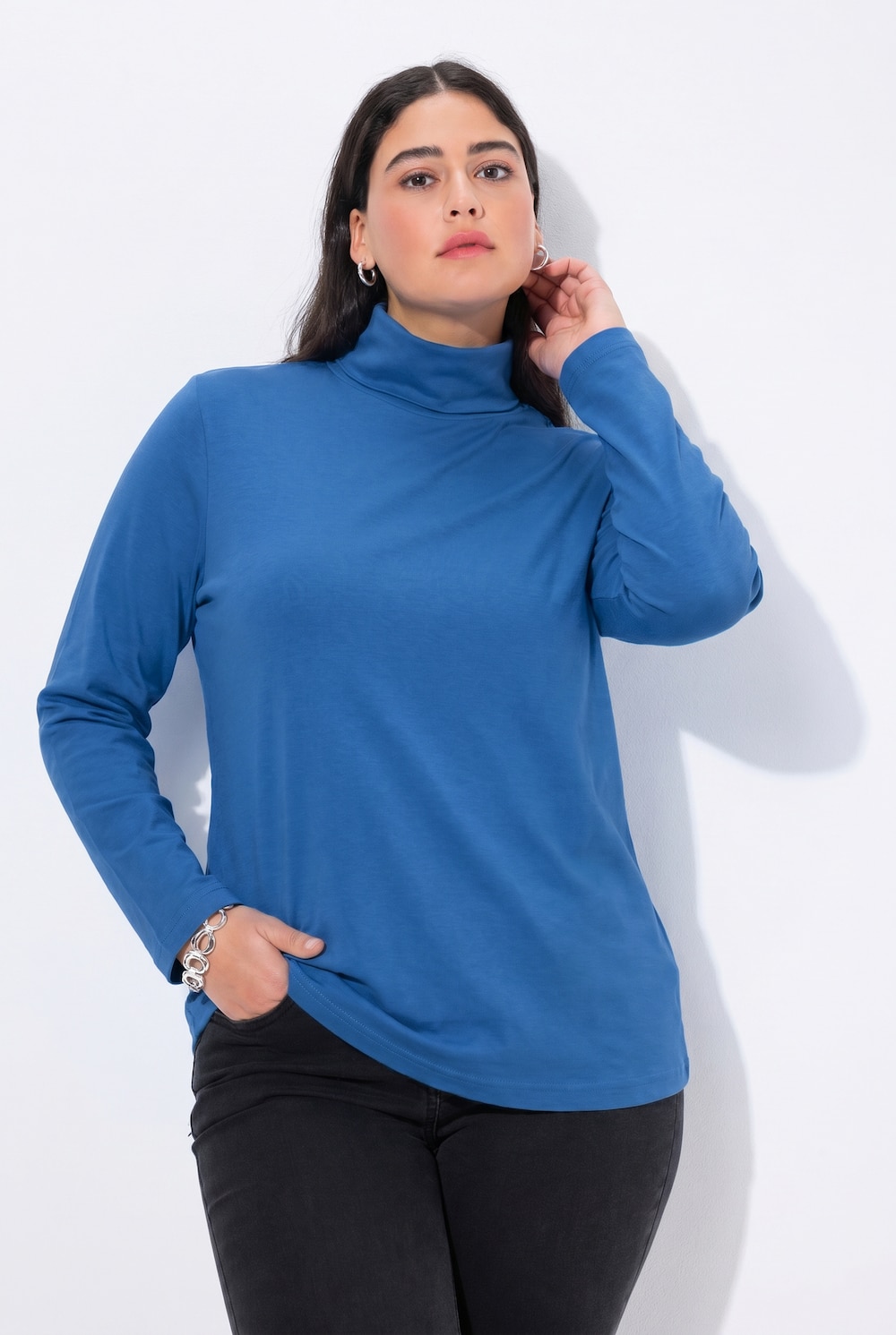 Shirt, Rollkragen, Slim, Langarm