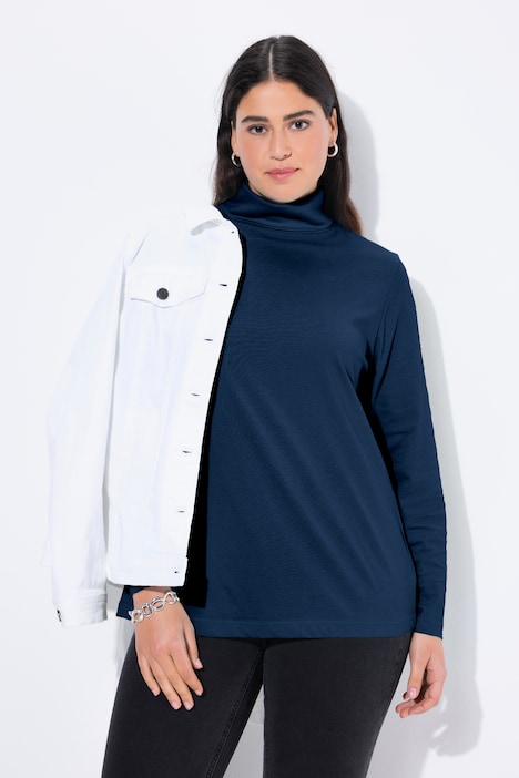 Shirt, Rollkragen, Slim, Langarm