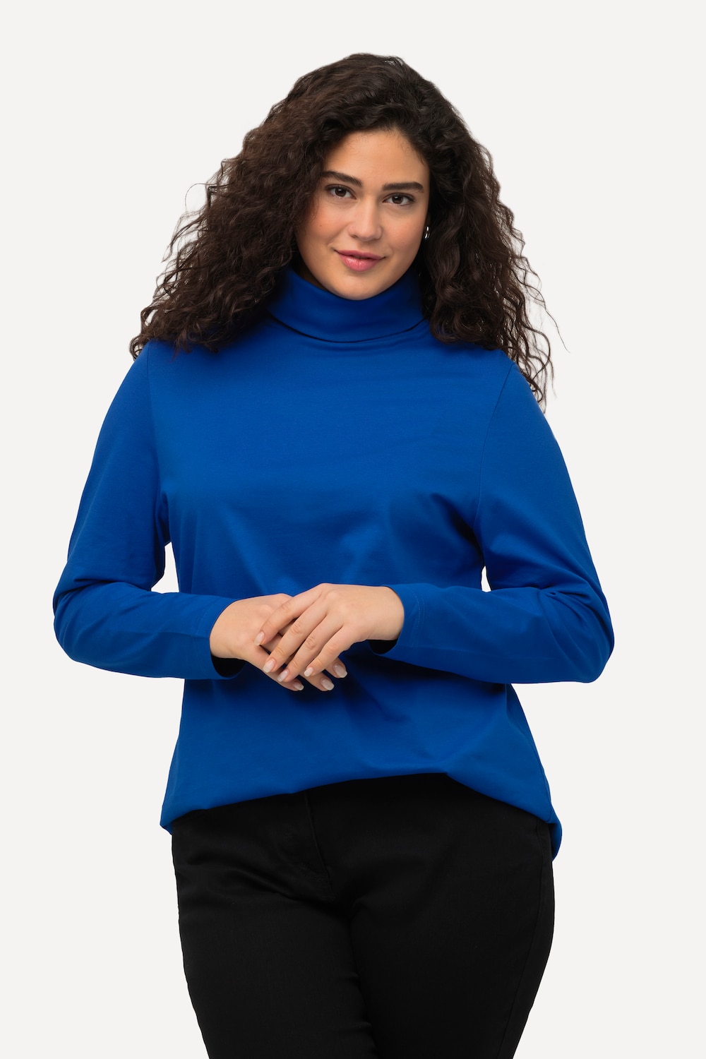 Grote Maten Shirt, Dames, blauw, Maat: 58/60, Katoen, Ulla Popken