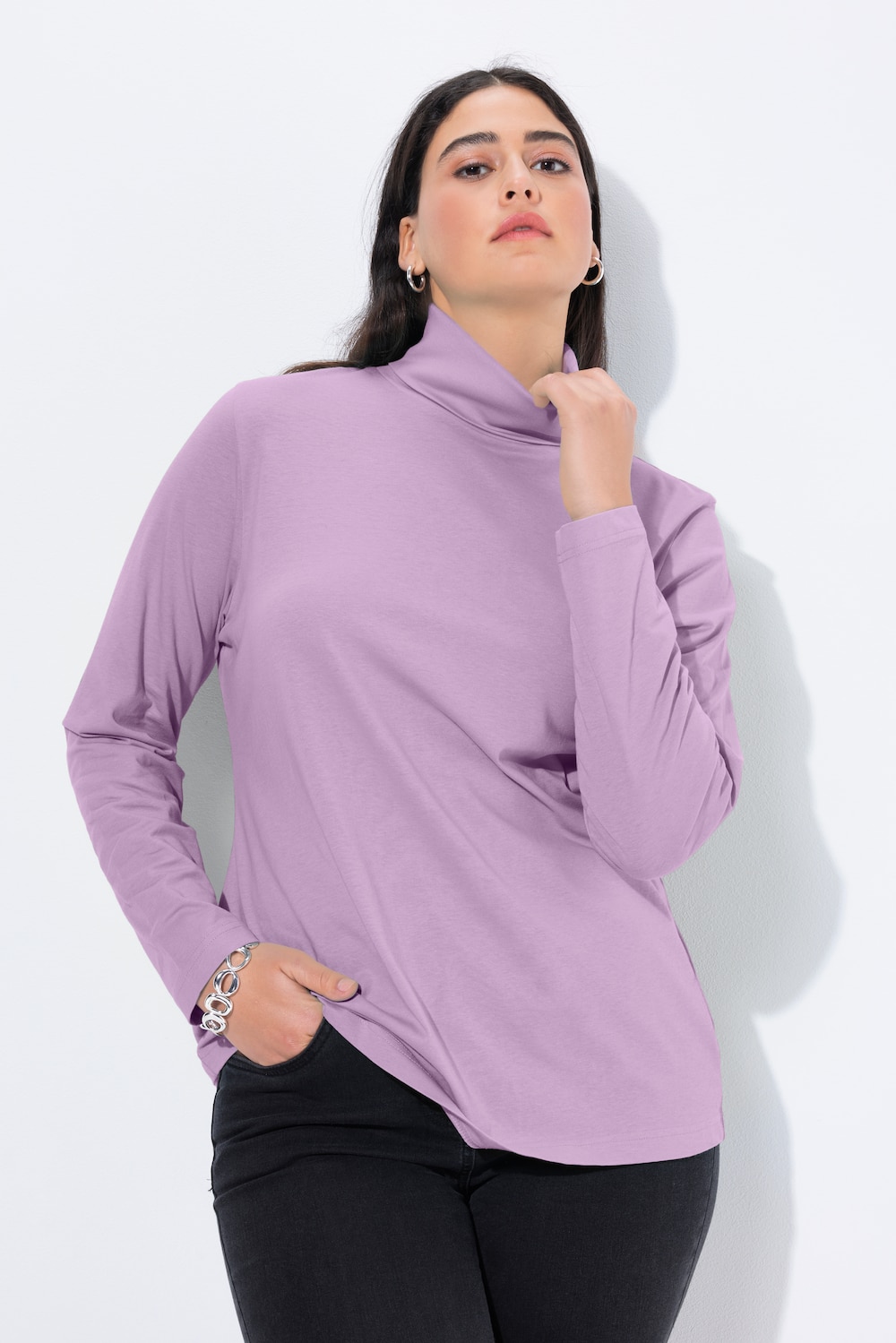 Shirt, Rollkragen, Slim, Langarm