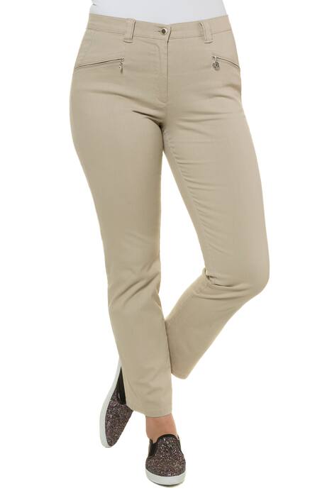 Strečové kalhoty Mony, lehce úzký střih, zip