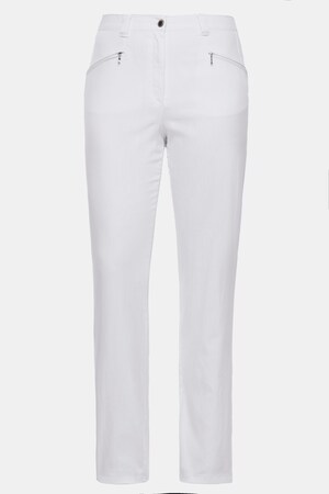 Duże rozmiary Spodnie ze streczu Mony, damska, białe, rozmiar: 22, bawełna/elastan, Ulla Popken