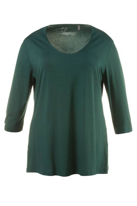 Tričko, zdvojený přední díl, výstřih do V, 3/4 rukávy