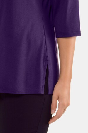 Duże rozmiary T-shirt, damska, fioletowy, rozmiar: 54/56, wiskoza/elastan, Ulla Popken
