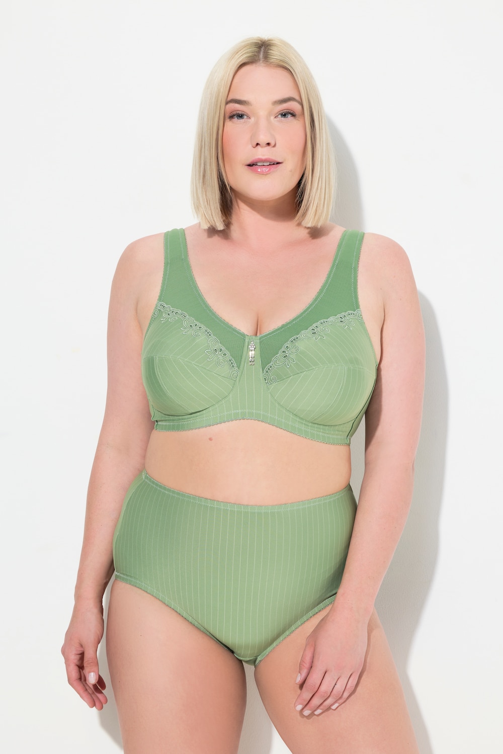 Große Größen Entlastungs-BH, Damen, grün, Größe: 95D, Synthetische Fasern/Baumwolle, Ulla Popken
