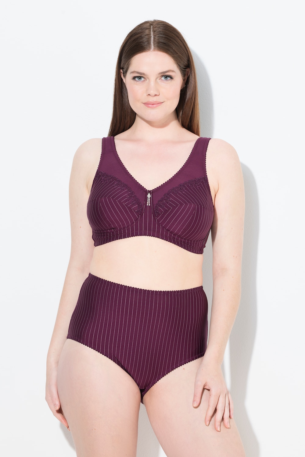 Große Größen Entlastungs-BH, Damen, lila, Größe: 125C, Synthetische Fasern/Baumwolle, Ulla Popken