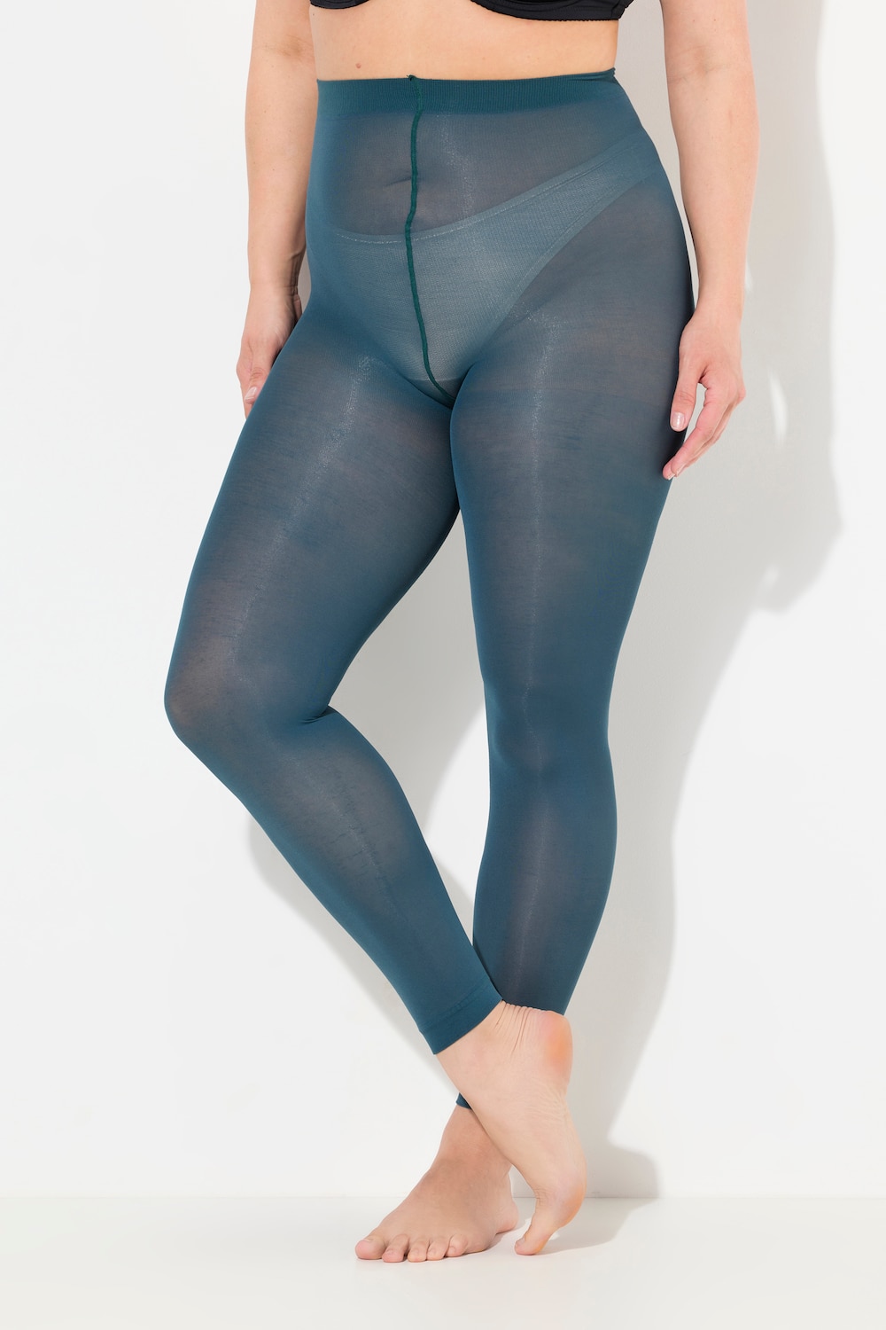 Große Größen Strumpf-Leggings, Damen, türkis, Größe: 60/62, Synthetische Fasern, Ulla Popken