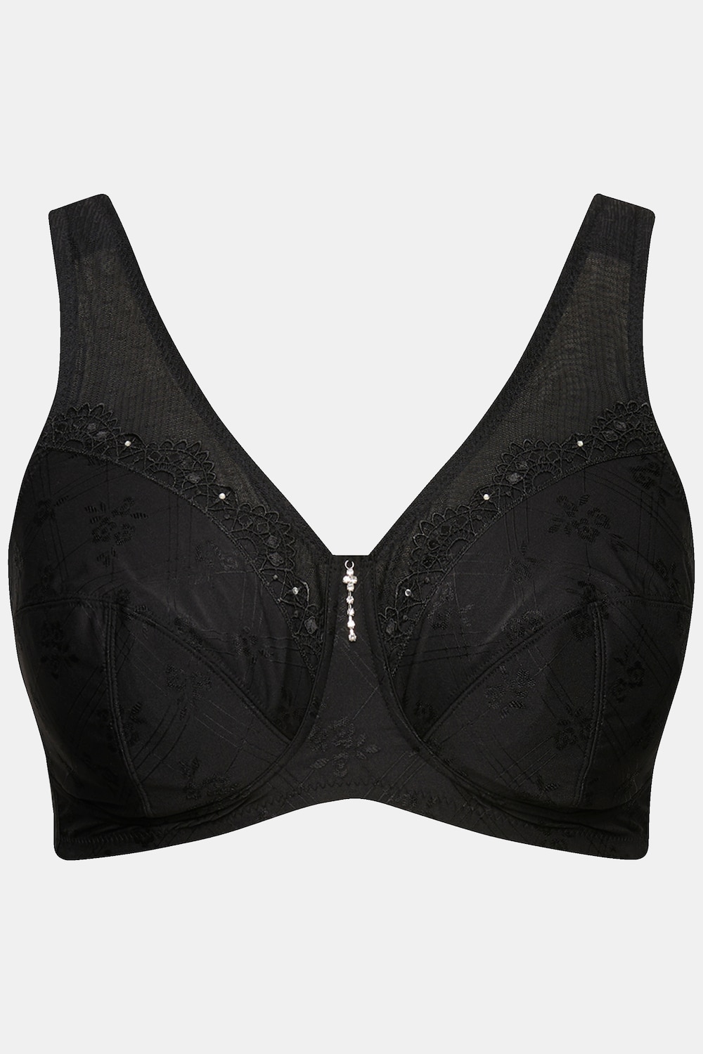 Stora storlekar Stöd-BH Kelly, Dam, svart, storlek: 95C, Syntetfibrer/Bomull/Polyester, Ulla Popken