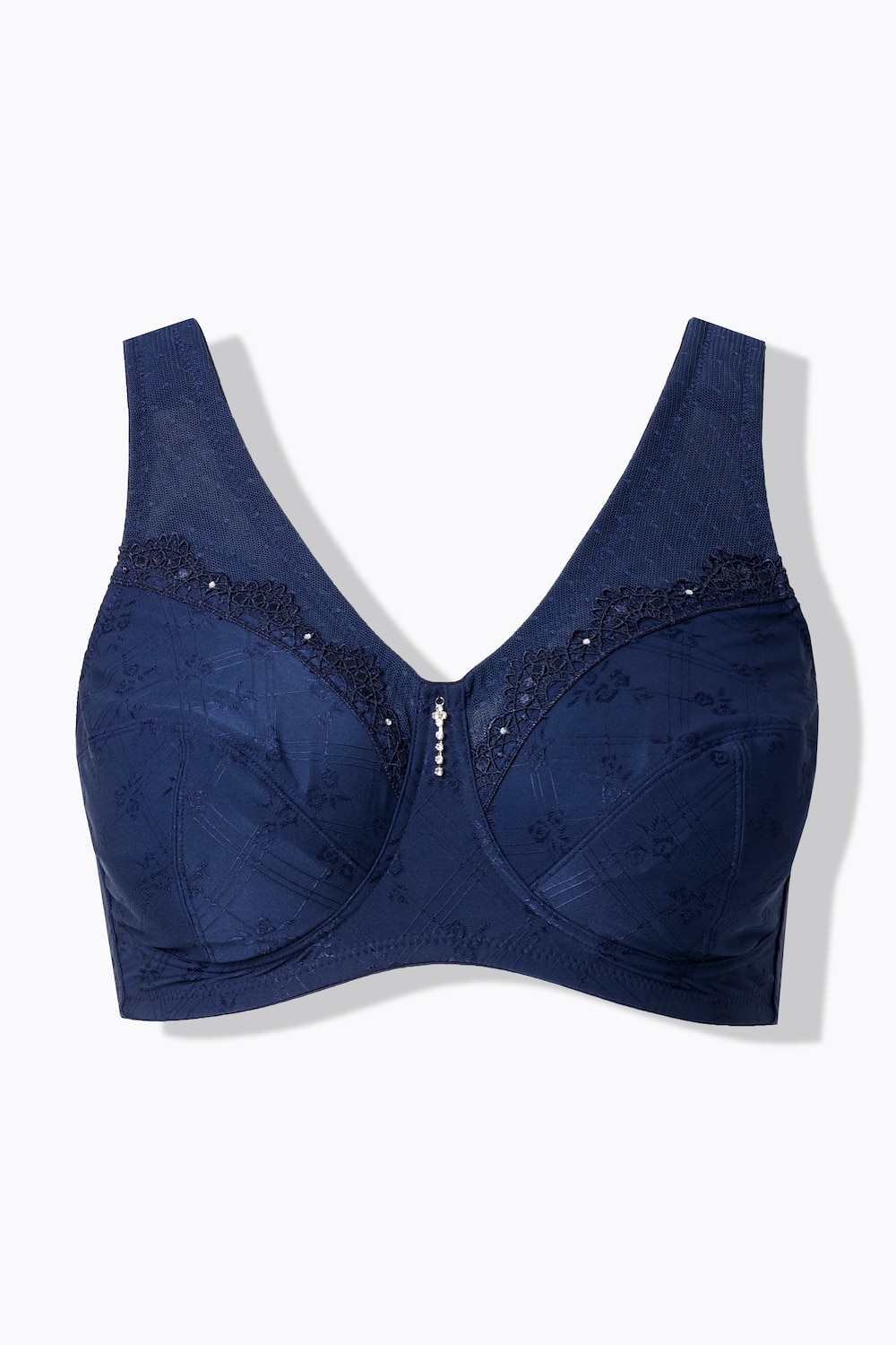 Stora storlekar Stöd-BH Kelly, Dam, blå, storlek: 105E, Syntetfibrer/Bomull/Polyester, Ulla Popken
