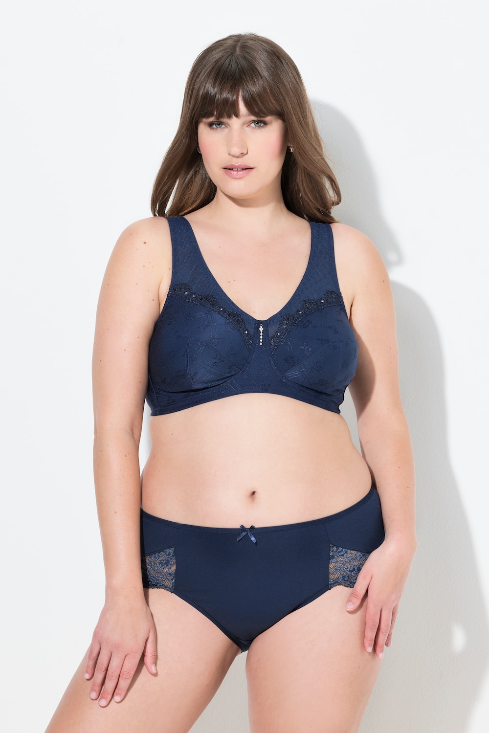 Große Größen Entlastungs-BH, Damen, blau, Größe: 105F, Synthetische Fasern/Baumwolle/Polyester, Ulla Popken