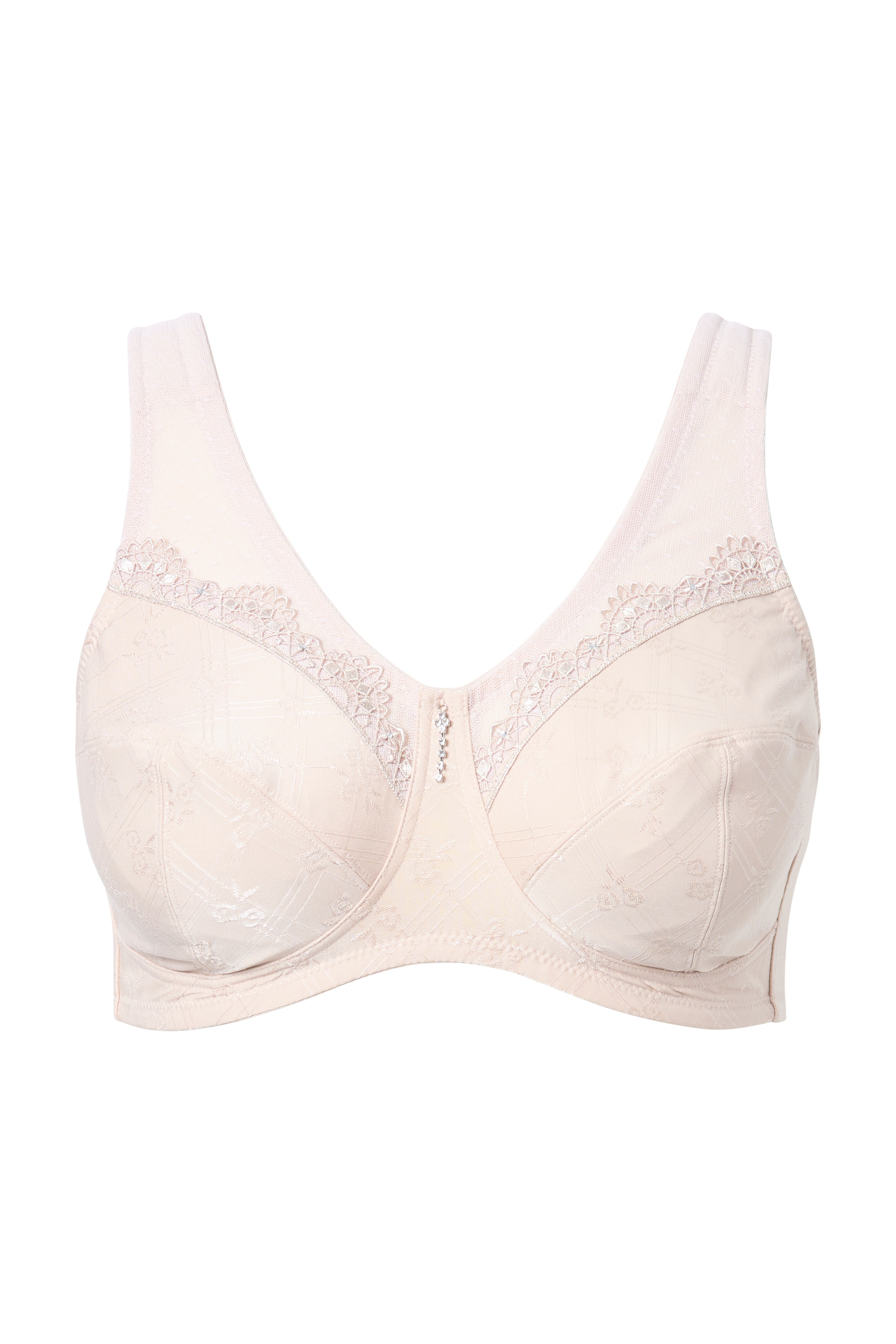 Ulla Popken Damen große Größen Entlastungs BH ohne Bügel Spitze Cup C G 659343