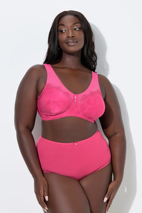 Entlastungs-BH, ohne Bügel, Spitze, Cup C - G