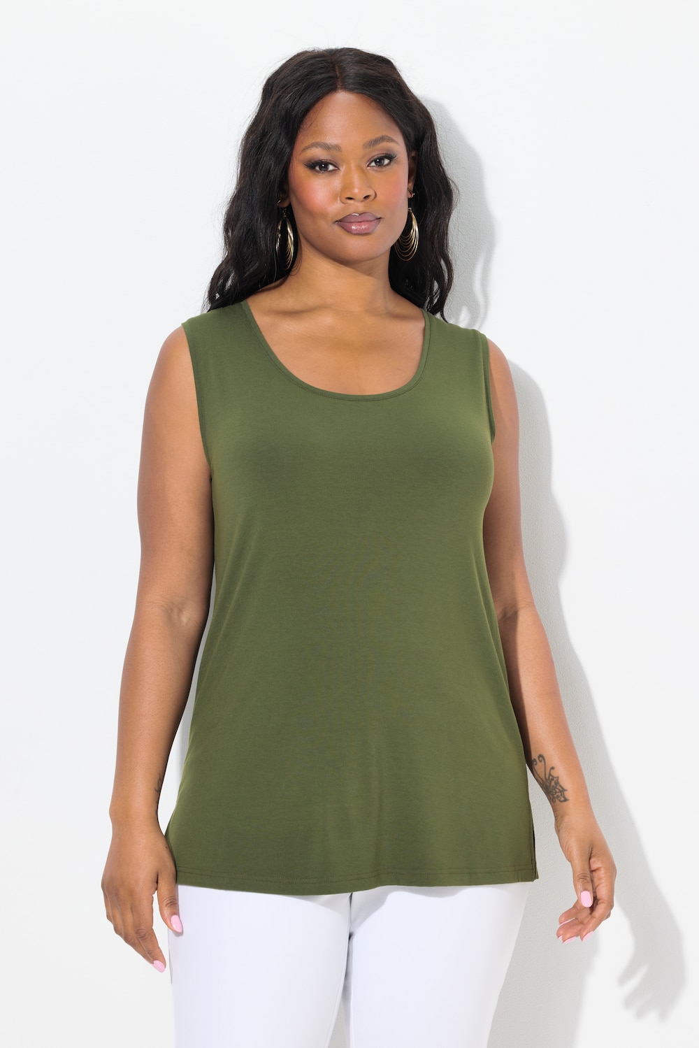 Große Größen Top, Damen, grün, Größe: 42/44, Viskose, Ulla Popken