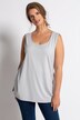 Top, klasyczny krój, okrągły dekolt, stretch, szerokie ramiączka, bez rękawów