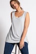 Top, klasyczny krój, okrągły dekolt, stretch, szerokie ramiączka, bez rękawów