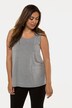 Top z okrągłym dekoltem, szerokie ramiączka, bez rękawów, streczowa krepa