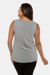 Top z okrągłym dekoltem, szerokie ramiączka, bez rękawów, streczowa krepa